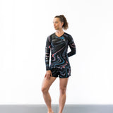 SHADOW BLOOM WOMEN'S LONG-SLEEVE RASH GUARD
