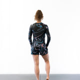 SHADOW BLOOM WOMEN'S LONG-SLEEVE RASH GUARD