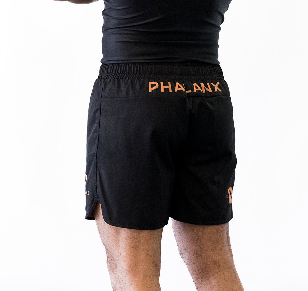 Phalanx Jiu-jitsu BJJ fight shorts are perfect for training jiu-jitsu, No-Gi, grappling, MMA—mixed martial arts, Brazilian Jiu-jitsu, wrestling, and judo. It is also perfect for no gi JJ or gi jiu jitsu, and it can be worn at Spartan Race, Tough Mudder, Yoga, Surfing, Fitness—all athletics!