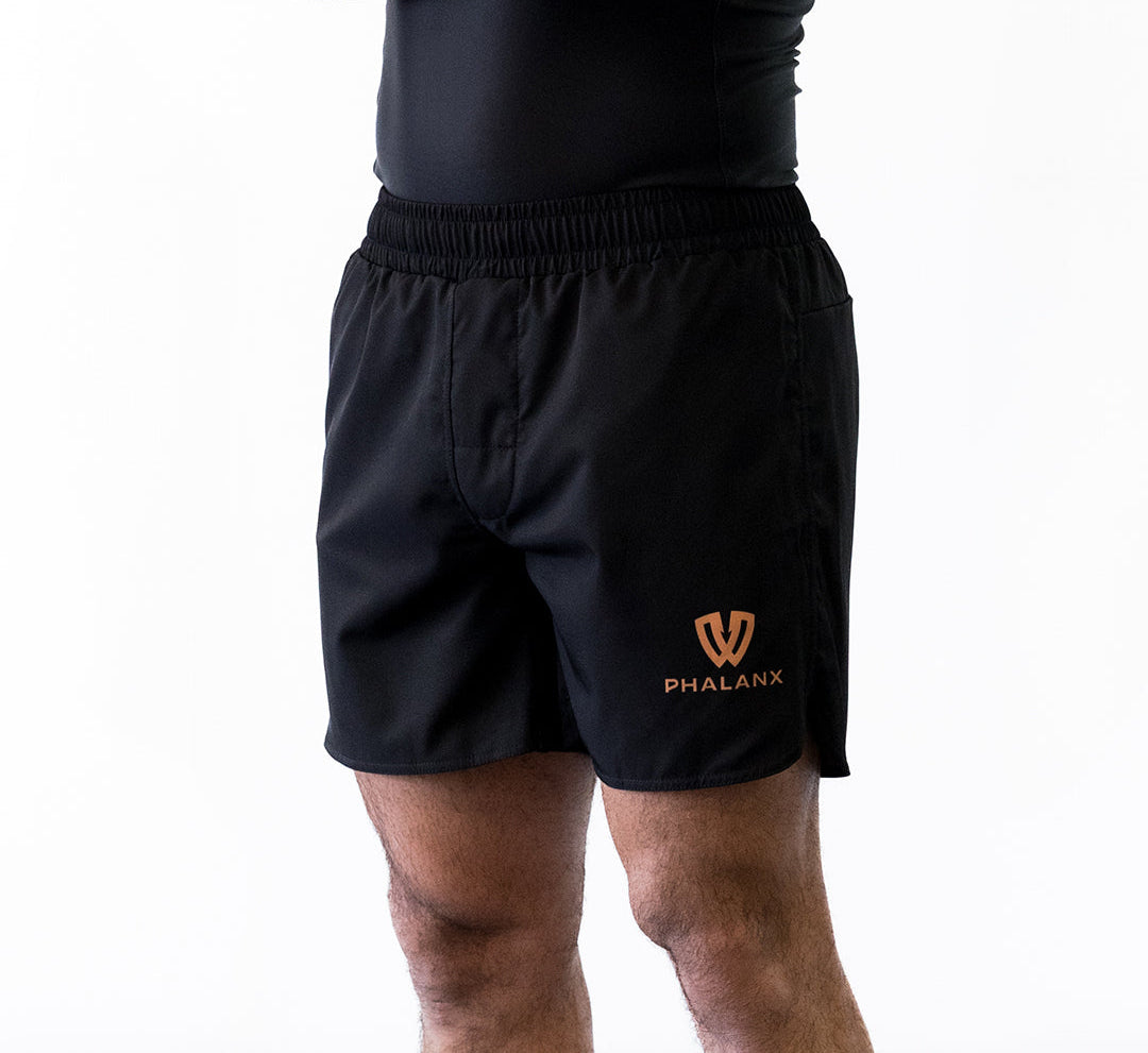 Phalanx Jiu-jitsu BJJ fight shorts are perfect for training jiu-jitsu, No-Gi, grappling, MMA—mixed martial arts, Brazilian Jiu-jitsu, wrestling, and judo. It is also perfect for no gi JJ or gi jiu jitsu, and it can be worn at Spartan Race, Tough Mudder, Yoga, Surfing, Fitness—all athletics!