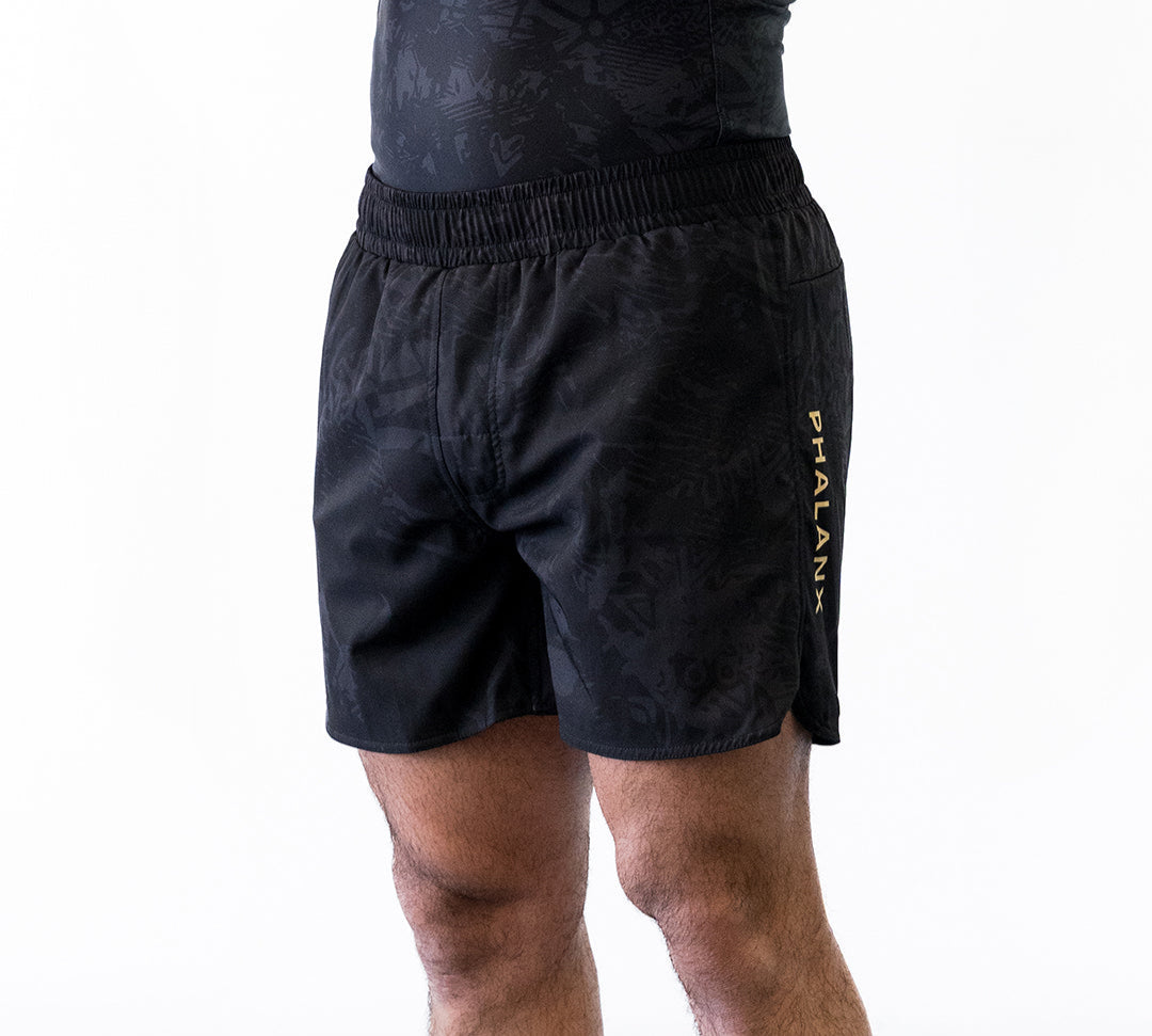 Phalanx Jiu-jitsu BJJ fight shorts are perfect for training jiu-jitsu, No-Gi, grappling, MMA—mixed martial arts, Brazilian Jiu-jitsu, wrestling, and judo. It is also perfect for no gi JJ or gi jiu jitsu, and it can be worn at Spartan Race, Tough Mudder, Yoga, Surfing, Fitness—all athletics!