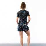 SHADOW BLOOM WOMEN'S SHORT-SLEEVE RASH GUARD