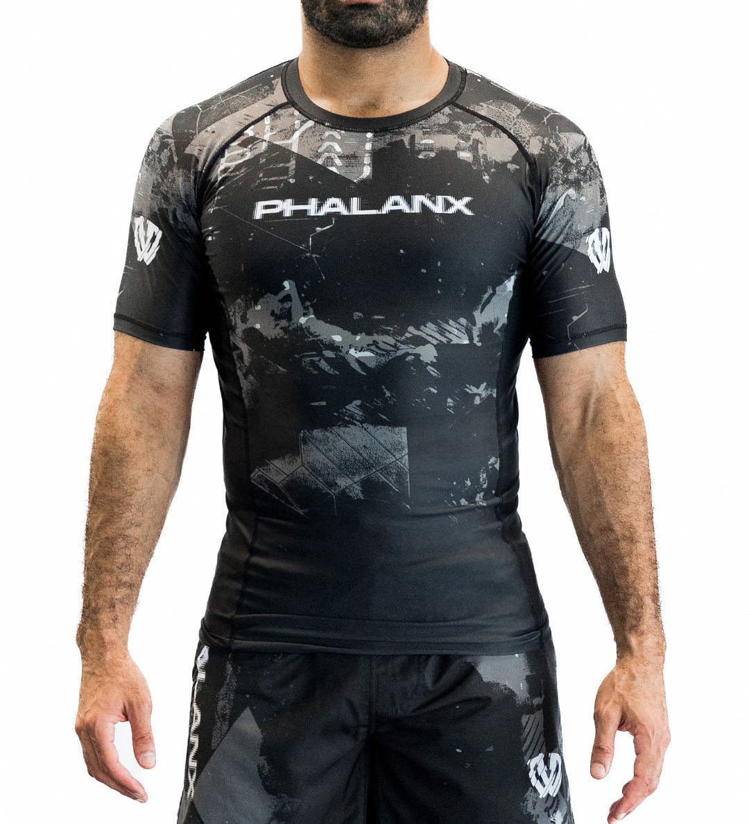 GLITCH NOIR RASH GUARD
