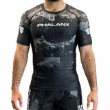 GLITCH NOIR SHORT-SLEEVE RASH GUARD