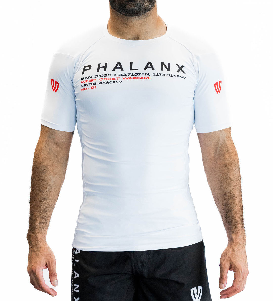 WEST COAST WARFARE RASH GUARD | WHITE & BLACK