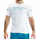 WEST COAST WARFARE SHORT-SLEEVE RASH GUARD | WHITE & BLUE