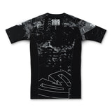 GLITCH NOIR SHORT-SLEEVE RASH GUARD