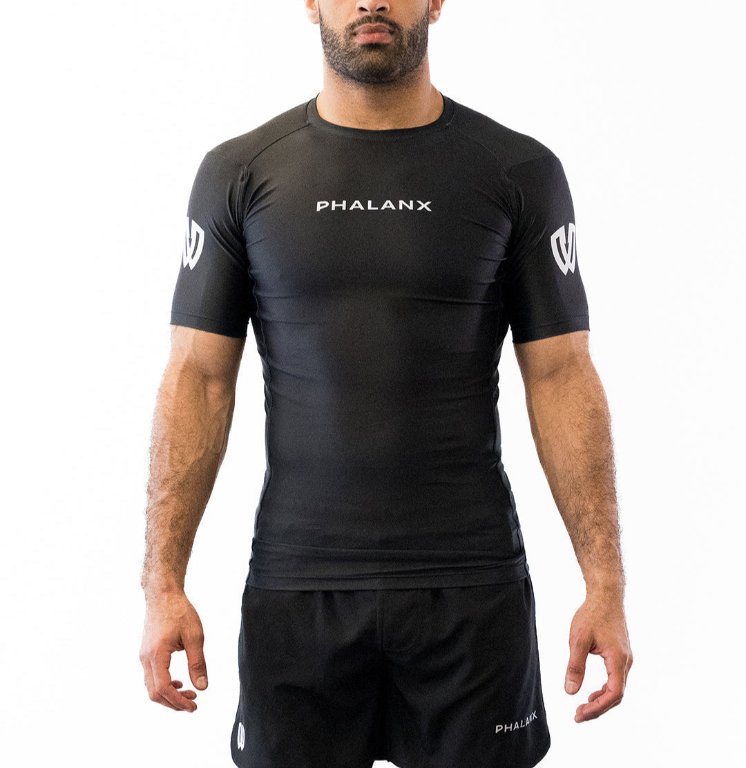 ICON SHORT-SLEEVE RASH GUARD | BLACK