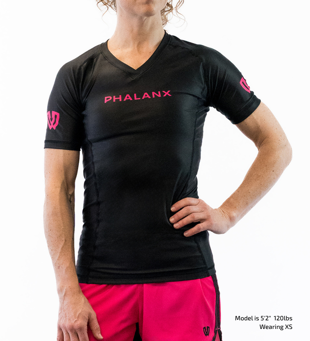Phalanx Women's Jiu-jitsu BJJ short-sleeve rash guard is perfect for training jiu-jitsu, no-gi grappling, MMA—mixed martial arts, Brazilian Jiu-jitsu, wrestling, and judo. It is also perfect for no-gi JJ or gi jiu-jitsu, and it can be worn at Spartan Race, Tough Mudder, Yoga—all athletics!