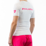 Phalanx Women's Jiu-jitsu BJJ short-sleeve rash guard is perfect for training jiu-jitsu, no-gi grappling, MMA—mixed martial arts, Brazilian Jiu-jitsu, wrestling, and judo. It is also perfect for no-gi JJ or gi jiu-jitsu, and it can be worn at Spartan Race, Tough Mudder, Yoga—all athletics!