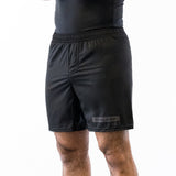 Black Phalanx jiu jitsu shorts with gray accents