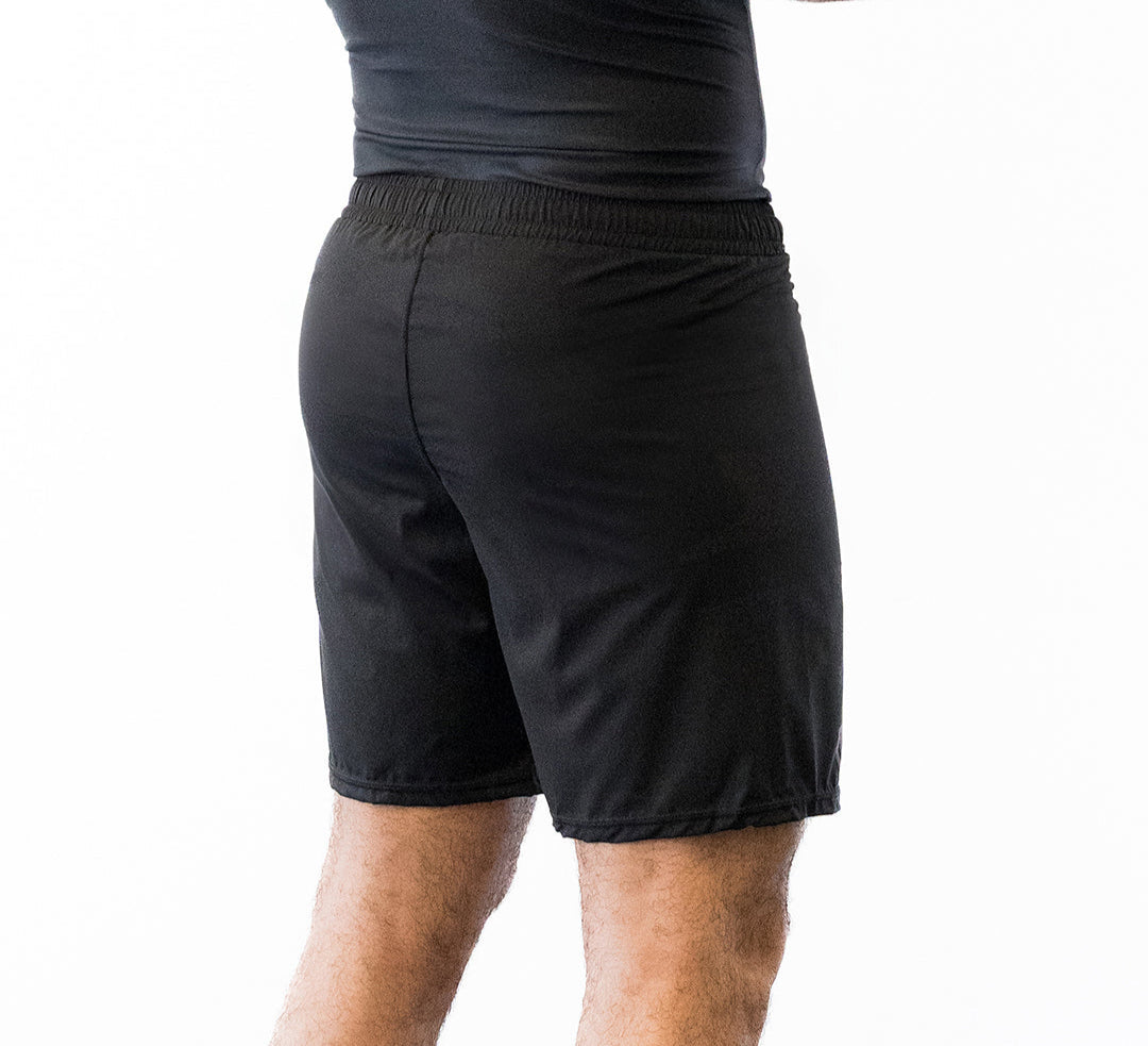 Black Phalanx jiu jitsu shorts with gray accents