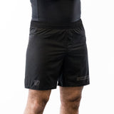Black Phalanx jiu jitsu shorts with gray accents