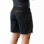 Black Phalanx jiu jitsu shorts with gray accents