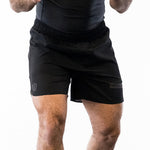 Black Phalanx jiu jitsu shorts with gray accents