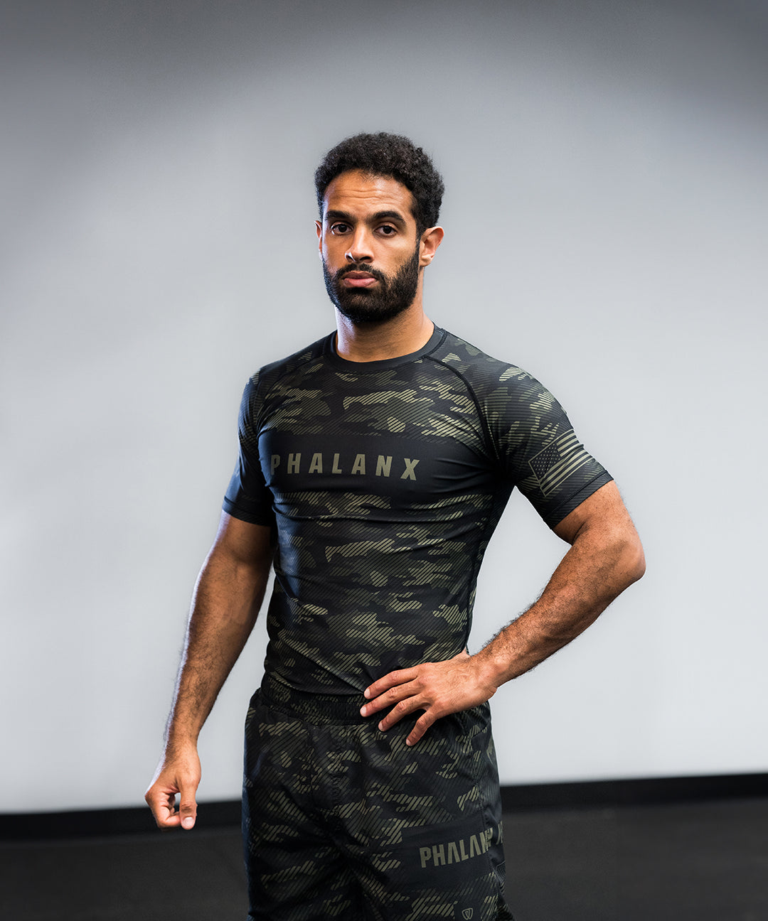 phalanx bjj rash guard for jiu jitsu and mma, perfect for no gi JJ or gi jiujitsu, short sleeve rashguard, wear at Spartan Race, Tough Mudder, Yoga - all athletics!