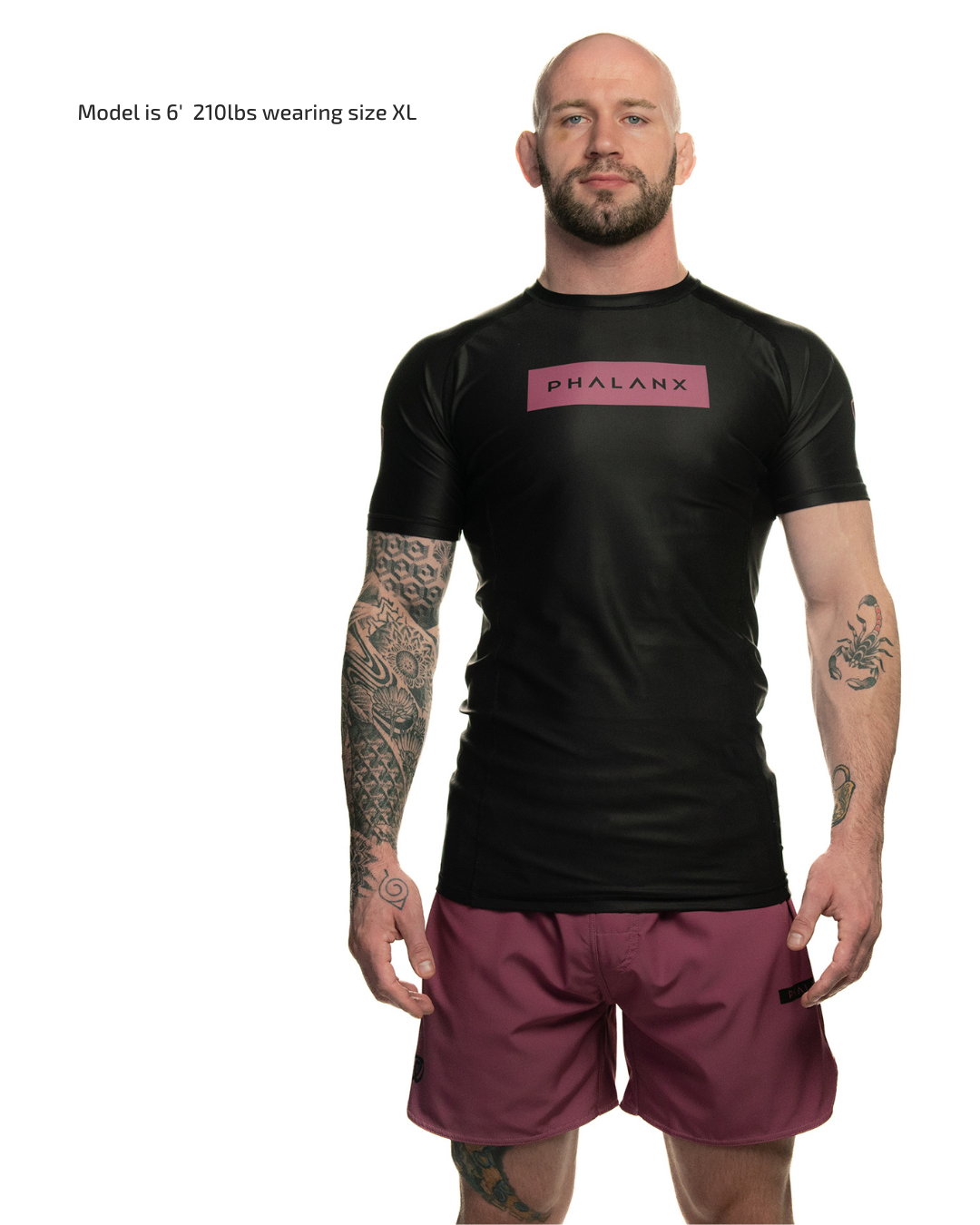 phalanx bjj rash guard for jiu jitsu and mma, perfect for no gi JJ or gi jiujitsu, short sleeve rashguard, wear at Spartan Race, Tough Mudder, Yoga - all athletics!