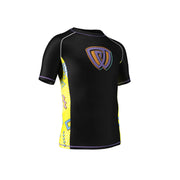 phalanx bjj kids rash guard for jiu jitsu and youth mma, perfect for no gi JJ kids class or gi jiujitsu kids class, short sleeve boys and girls rashguard, wear at Spartan Race, Tough Mudder, Yoga - all athletics!