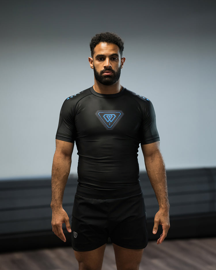 phalanx bjj rash guard for jiu jitsu and mma, perfect for no gi JJ or gi jiujitsu, short sleeve rashguard, wear at Spartan Race, Tough Mudder, Yoga - all athletics!