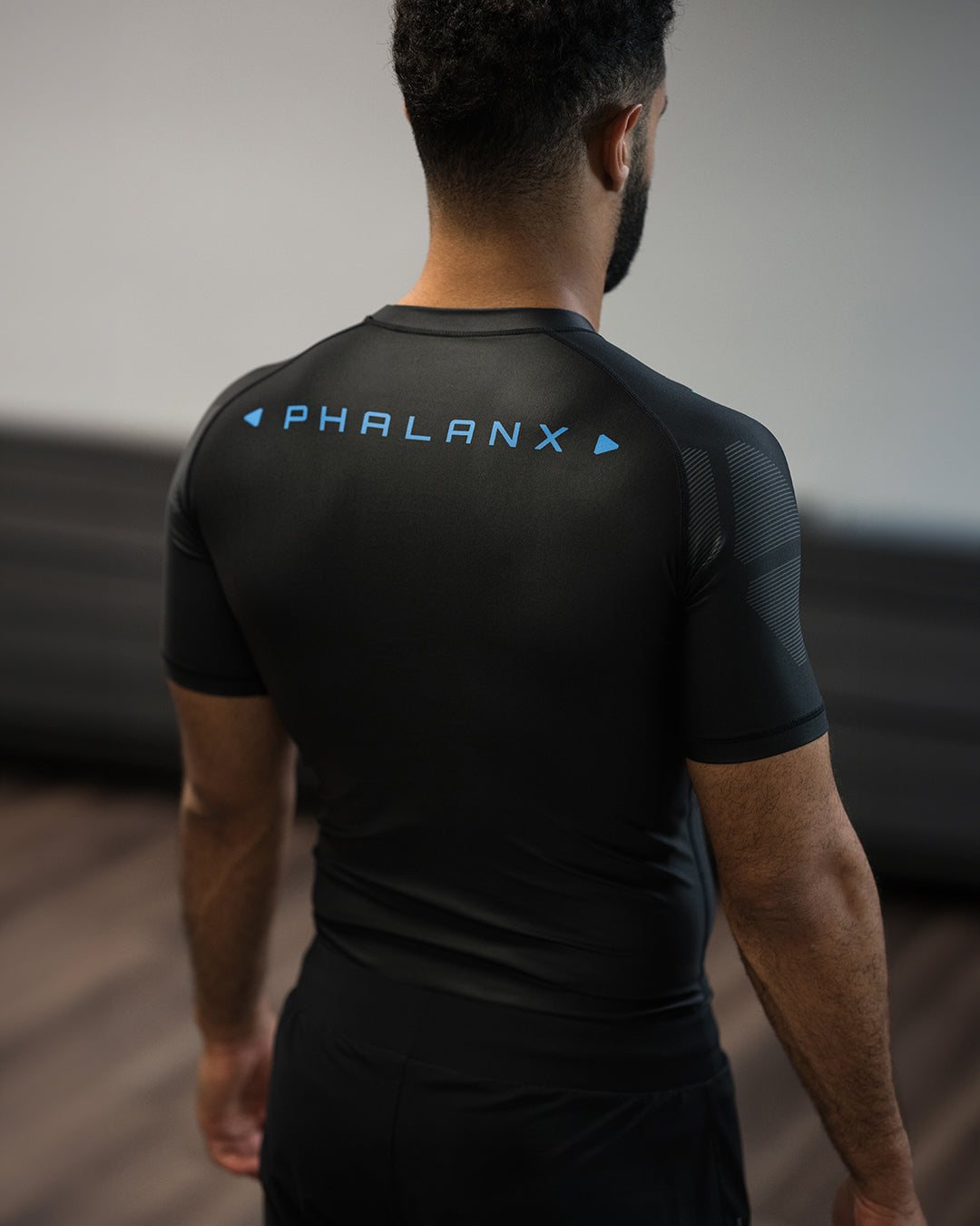 phalanx bjj rash guard for jiu jitsu and mma, perfect for no gi JJ or gi jiujitsu, short sleeve rashguard, wear at Spartan Race, Tough Mudder, Yoga - all athletics!