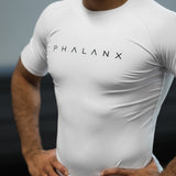 phalanx bjj rash guard for jiu jitsu and mma, perfect for no gi JJ or gi jiujitsu, short sleeve rashguard, wear at Spartan Race, Tough Mudder, Yoga - all athletics!