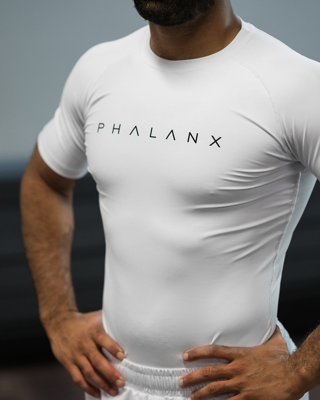 phalanx bjj rash guard for jiu jitsu and mma, perfect for no gi JJ or gi jiujitsu, short sleeve rashguard, wear at Spartan Race, Tough Mudder, Yoga - all athletics!