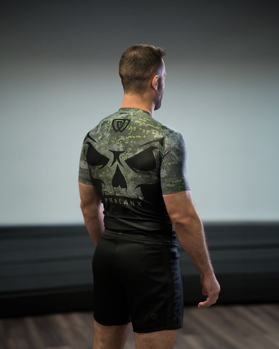 phalanx bjj rash guard for jiu jitsu and mma, perfect for no gi JJ or gi jiujitsu, short sleeve rashguard, wear at Spartan Race, Tough Mudder, Yoga - all athletics!