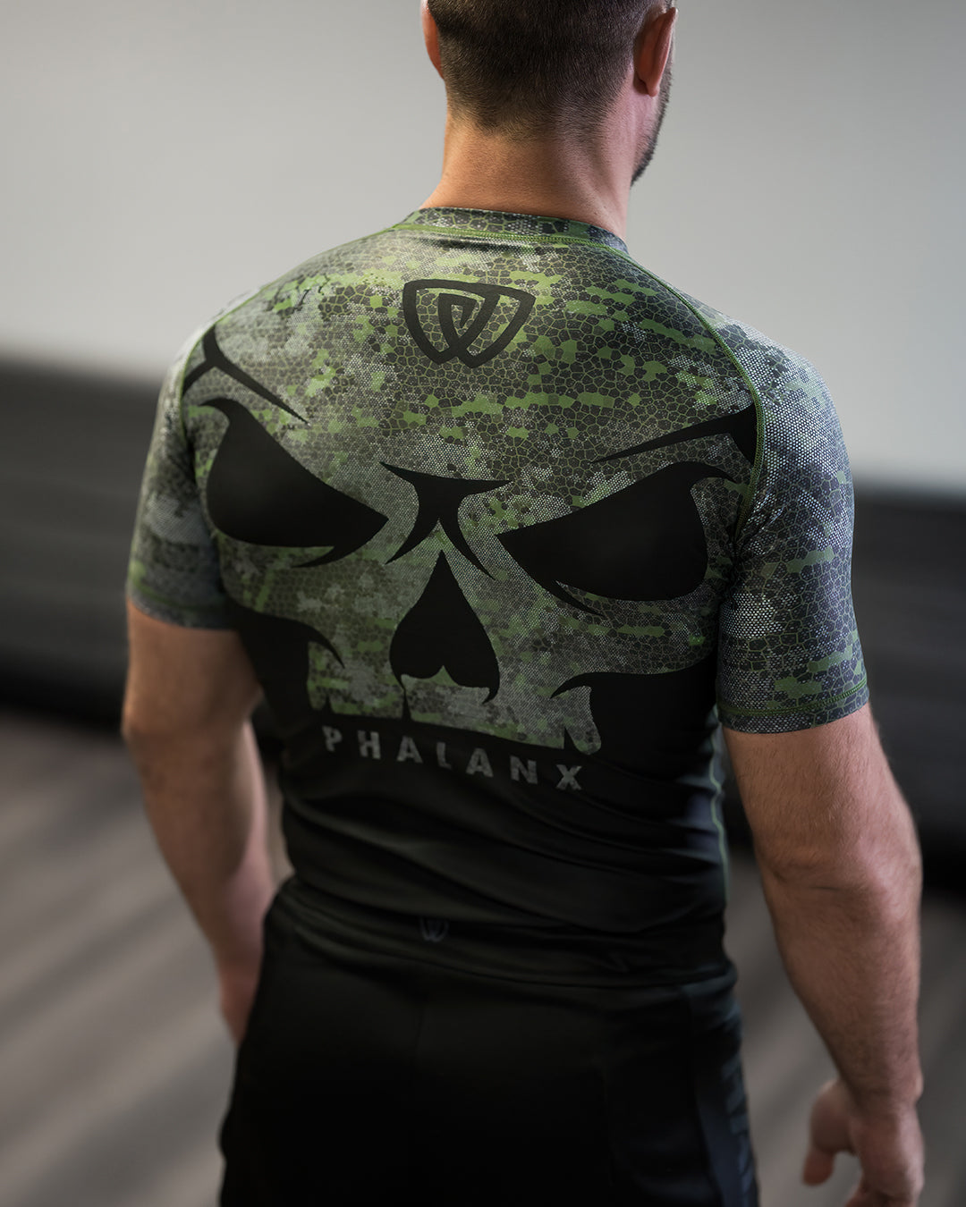 phalanx bjj rash guard for jiu jitsu and mma, perfect for no gi JJ or gi jiujitsu, short sleeve rashguard, wear at Spartan Race, Tough Mudder, Yoga - all athletics!