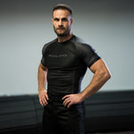 phalanx bjj rash guard for jiu jitsu and mma, perfect for no gi JJ or gi jiujitsu, short sleeve rashguard, wear at Spartan Race, Tough Mudder, Yoga - all athletics!