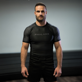 phalanx bjj rash guard for jiu jitsu and mma, perfect for no gi JJ or gi jiujitsu, short sleeve rashguard, wear at Spartan Race, Tough Mudder, Yoga - all athletics!
