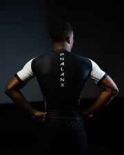 phalanx bjj rash guard for jiu jitsu and mma, perfect for no gi JJ or gi jiujitsu, short sleeve rashguard, wear at Spartan Race, Tough Mudder, Yoga - all athletics!