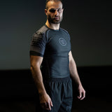 phalanx bjj rash guard for jiu jitsu and mma, perfect for no gi JJ or gi jiujitsu, short sleeve rashguard, wear at Spartan Race, Tough Mudder, Yoga - all athletics!