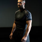 phalanx bjj rash guard for jiu jitsu and mma, perfect for no gi JJ or gi jiujitsu, short sleeve rashguard, wear at Spartan Race, Tough Mudder, Yoga - all athletics!