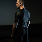 phalanx bjj rash guard for jiu jitsu and mma, perfect for no gi JJ or gi jiujitsu, short sleeve rashguard, wear at Spartan Race, Tough Mudder, Yoga - all athletics!