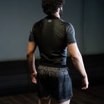 phalanx bjj rash guard for jiu jitsu and mma, perfect for no gi JJ or gi jiujitsu, short sleeve rashguard, wear at Spartan Race, Tough Mudder, Yoga - all athletics!