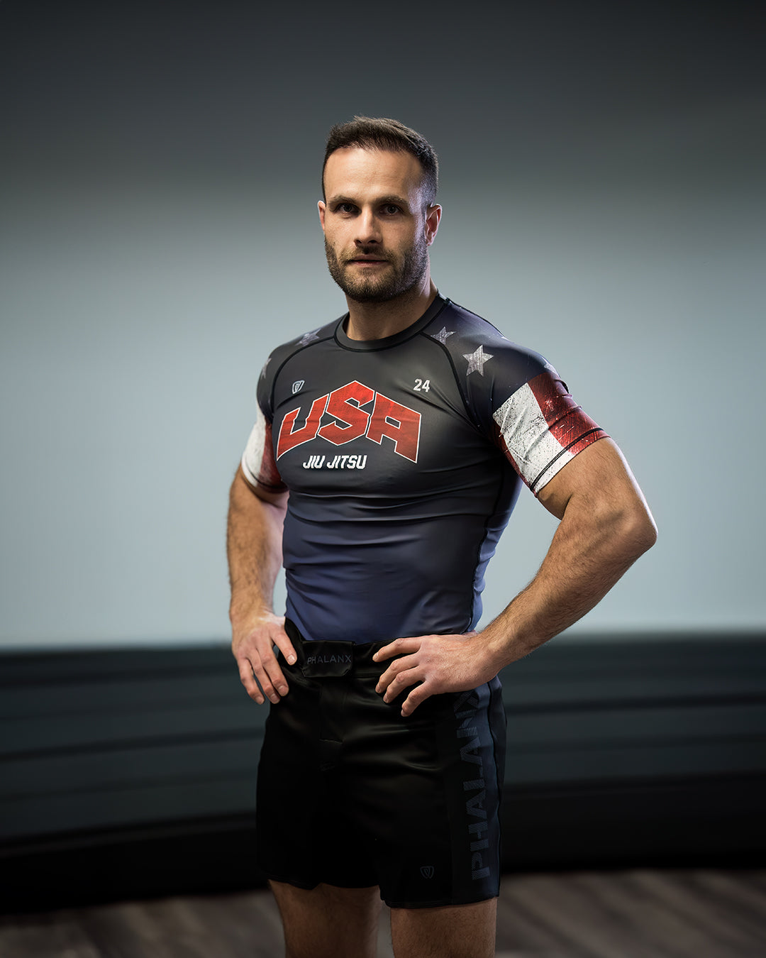 phalanx bjj rash guard for jiu jitsu and mma, perfect for no gi JJ or gi jiujitsu, short sleeve rashguard, wear at Spartan Race, Tough Mudder, Yoga - all athletics!