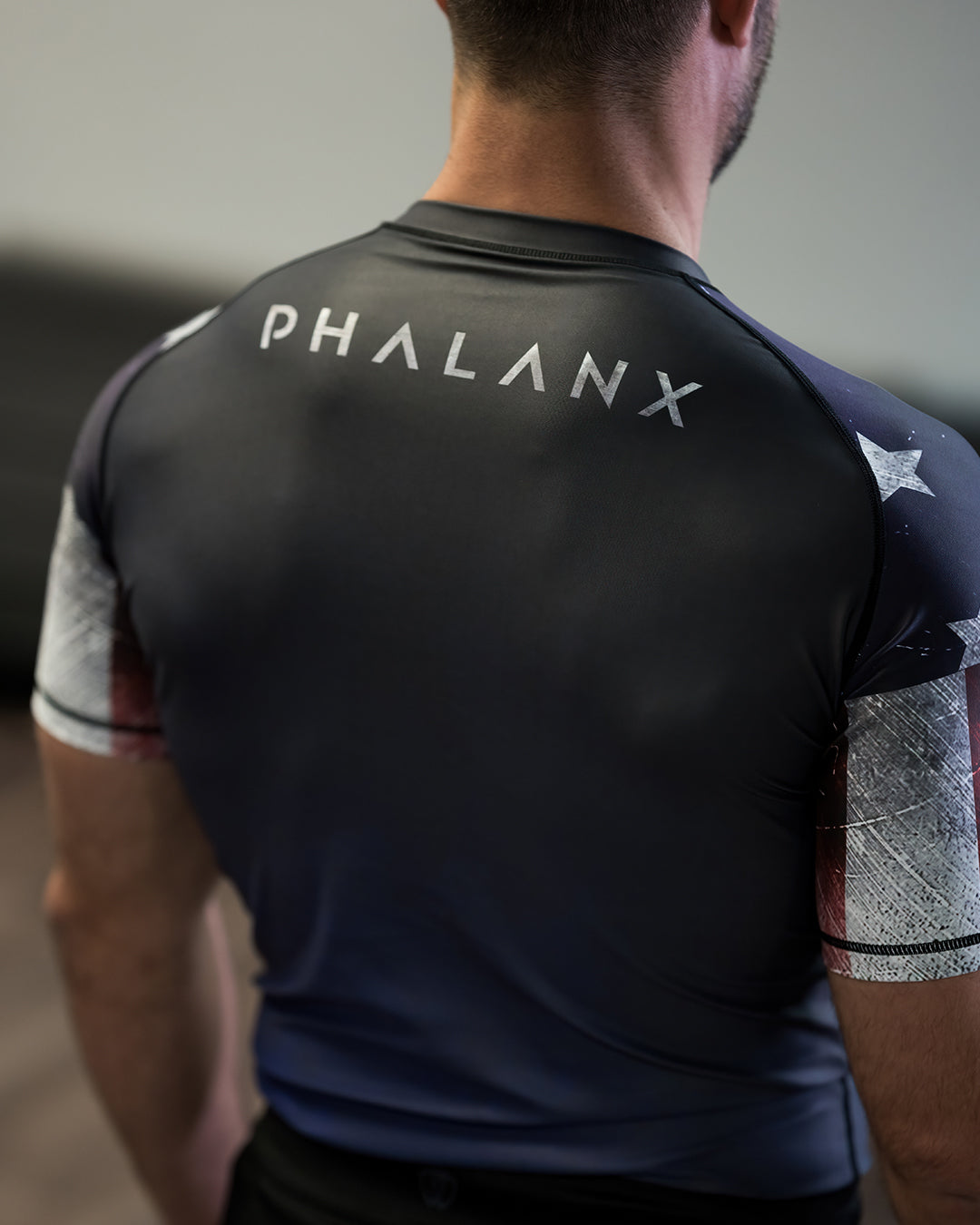 phalanx bjj rash guard for jiu jitsu and mma, perfect for no gi JJ or gi jiujitsu, short sleeve rashguard, wear at Spartan Race, Tough Mudder, Yoga - all athletics!