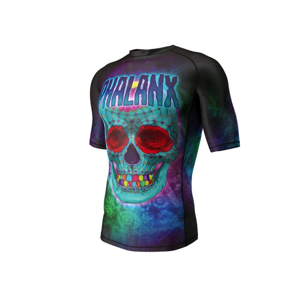 phalanx bjj rash guard for jiu jitsu and mma, perfect for no gi JJ or gi jiujitsu, short sleeve rashguard, wear at Spartan Race, Tough Mudder, Yoga - all athletics!