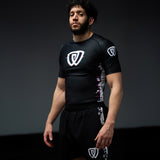 phalanx bjj rash guard for jiu jitsu and mma, perfect for no gi JJ or gi jiujitsu, short sleeve rashguard, wear at Spartan Race, Tough Mudder, Yoga - all athletics!