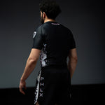 phalanx bjj rash guard for jiu jitsu and mma, perfect for no gi JJ or gi jiujitsu, short sleeve rashguard, wear at Spartan Race, Tough Mudder, Yoga - all athletics!