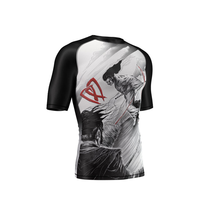 phalanx bjj rash guard for jiu jitsu and mma, perfect for no gi JJ or gi jiujitsu, short sleeve rashguard, wear at Spartan Race, Tough Mudder, Yoga - all athletics!