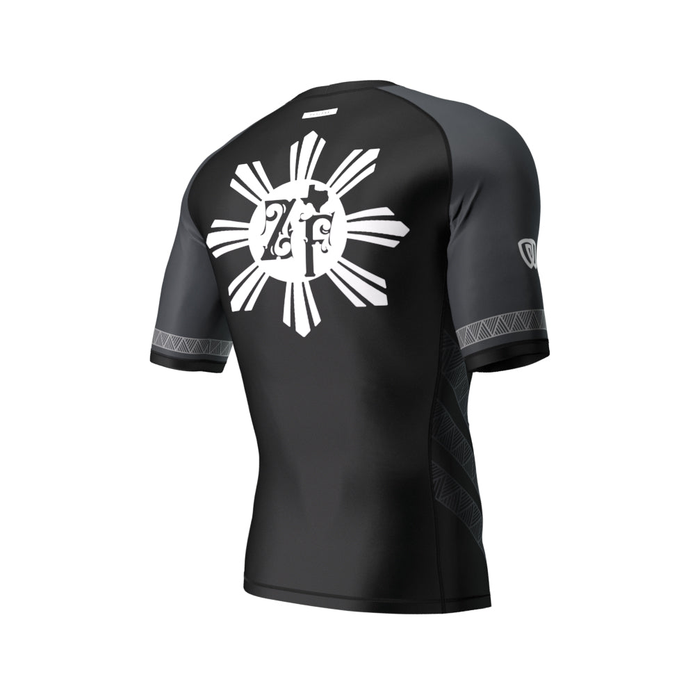 phalanx bjj rash guard for jiu jitsu and mma, perfect for no gi JJ or gi jiujitsu, short sleeve rashguard, wear at Spartan Race, Tough Mudder, Yoga - all athletics!