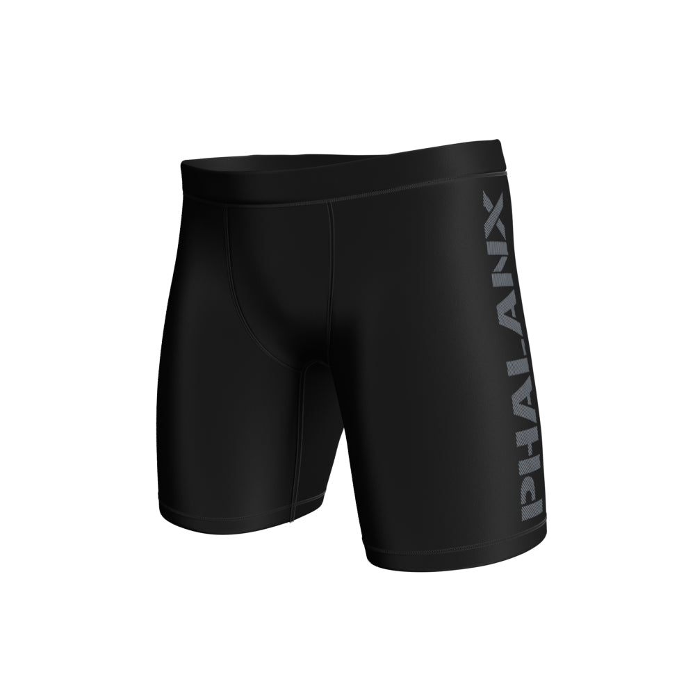 Phalanx jiu jitsu vale tudo shorts for BJJ, MMA, and nogi JJ. Perfect for No Gi Jiu Jitsu or Brazilian Jiu-Jitsu and Mixed Martial Arts - all grappling and wrestling compression shorts, works great for all combat sports as well as surfing and yoga!