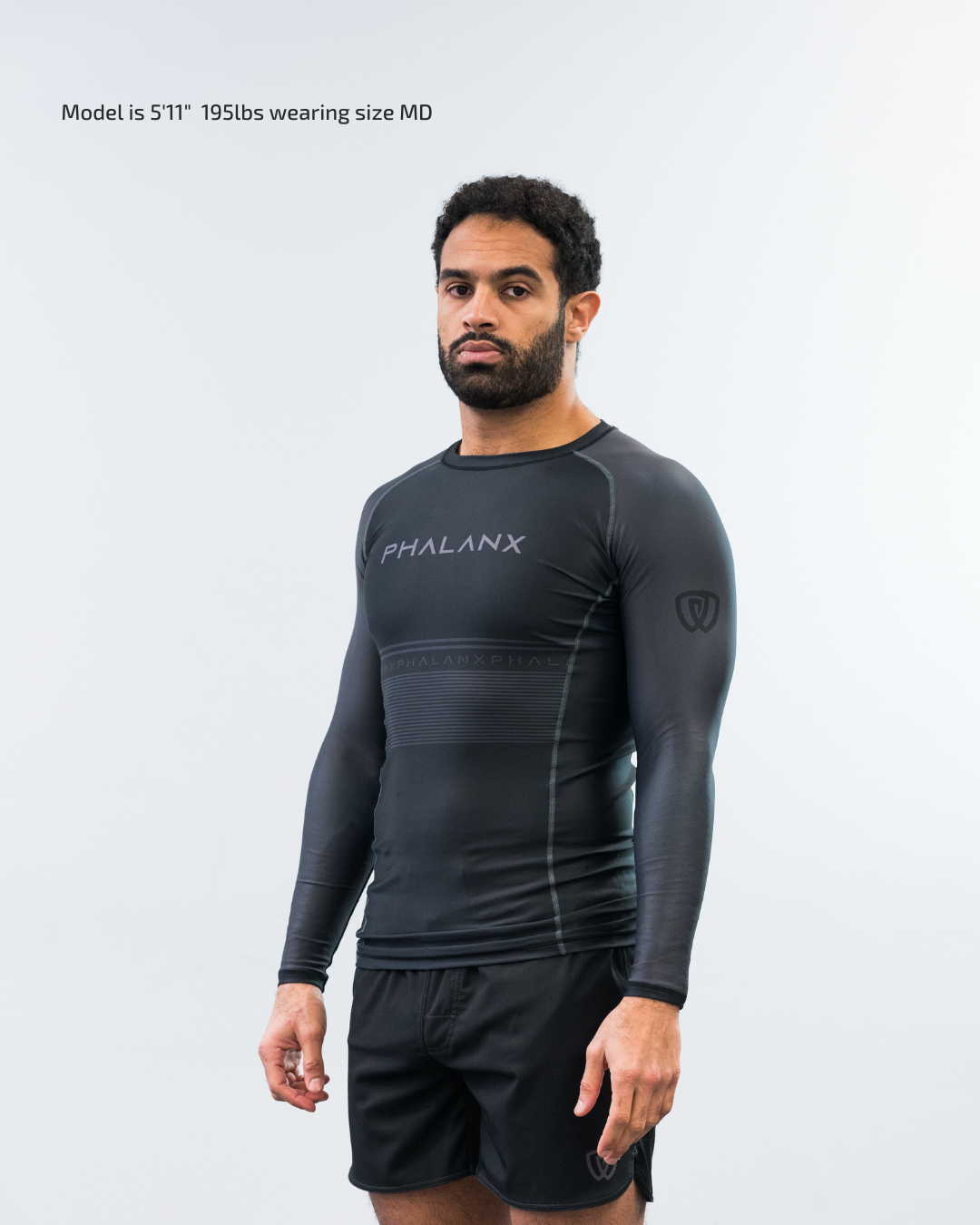 Phalanx Jiu-jitsu BJJ long-sleeve rash guard is perfect for training jiu-jitsu, no-gi grappling, MMA—mixed martial arts, Brazilian Jiu-jitsu, wrestling, and judo. It is also perfect for no-gi JJ or gi jiu-jitsu, and it can be worn at Spartan Race, Tough Mudder, Yoga—all athletics!