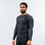 Phalanx Jiu-jitsu BJJ long-sleeve rash guard is perfect for training jiu-jitsu, no-gi grappling, MMA—mixed martial arts, Brazilian Jiu-jitsu, wrestling, and judo. It is also perfect for no-gi JJ or gi jiu-jitsu, and it can be worn at Spartan Race, Tough Mudder, Yoga—all athletics!
