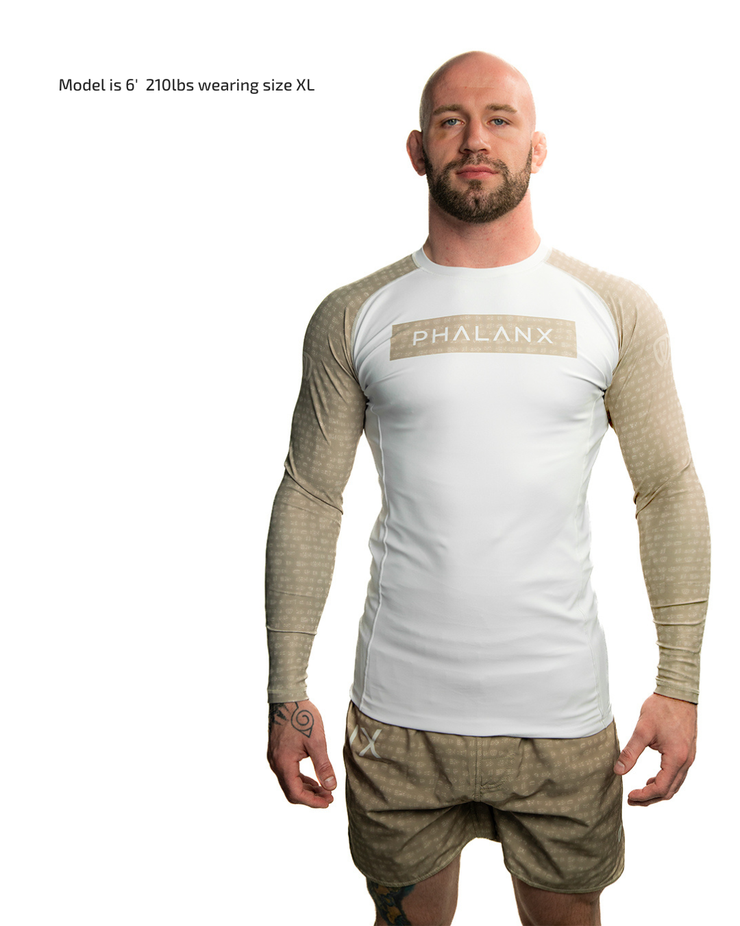 phalanx bjj rash guard for jiu jitsu and mma, perfect for no gi JJ or gi jiujitsu, long sleeve rashguard, wear at Spartan Race, Tough Mudder, Yoga - all athletics!