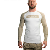 phalanx bjj rash guard for jiu jitsu and mma, perfect for no gi JJ or gi jiujitsu, long sleeve rashguard, wear at Spartan Race, Tough Mudder, Yoga - all athletics!