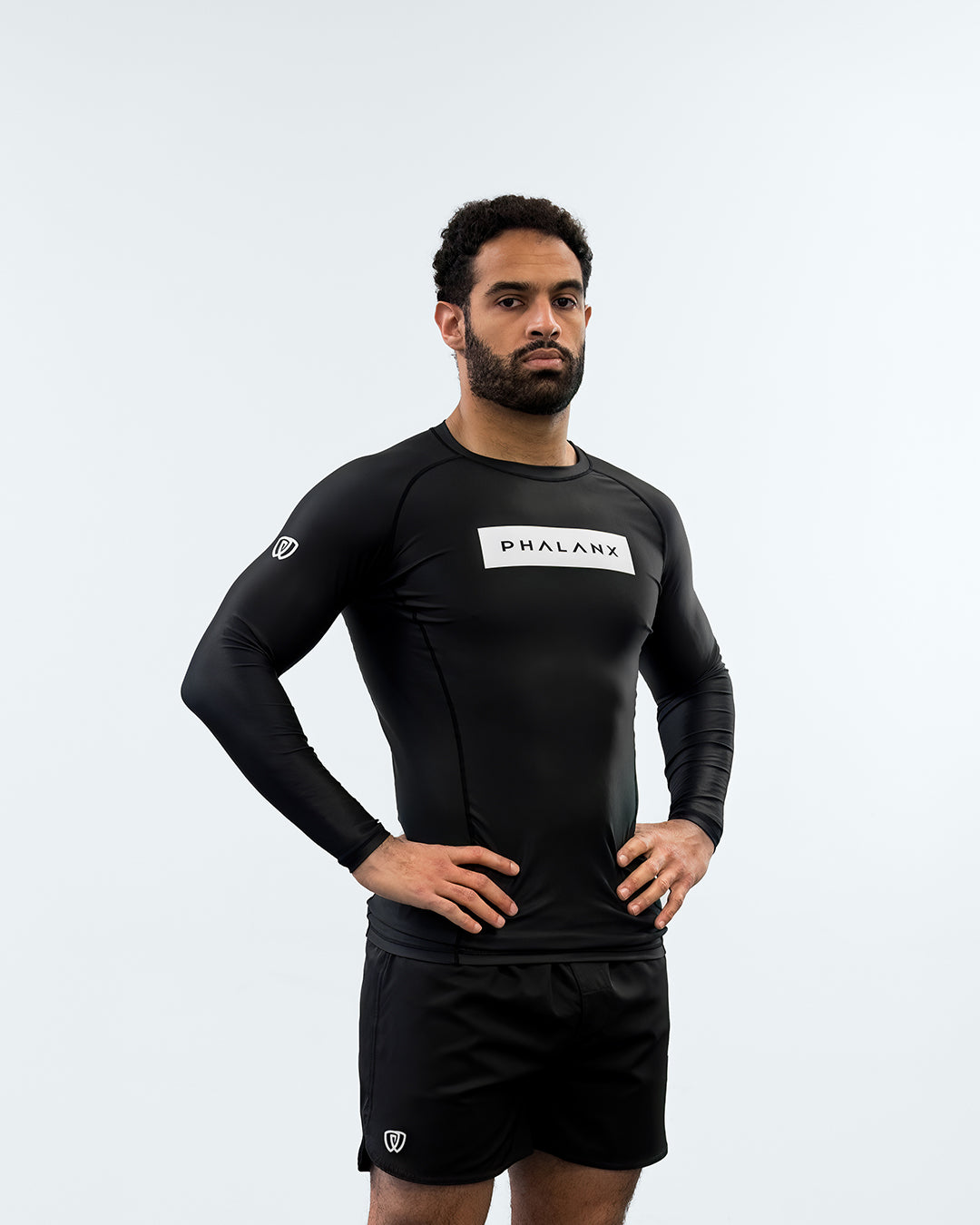 Phalanx Jiu-jitsu BJJ long-sleeve rash guard is perfect for training jiu-jitsu, no-gi grappling, MMA—mixed martial arts, Brazilian Jiu-jitsu, wrestling, and judo. It is also perfect for no-gi JJ or gi jiu-jitsu, and it can be worn at Spartan Race, Tough Mudder, Yoga—all athletics!