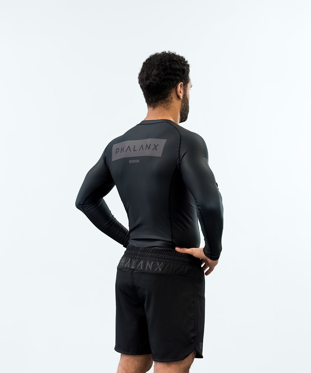 Phalanx Jiu-jitsu BJJ long-sleeve rash guard is perfect for training jiu-jitsu, no-gi grappling, MMA—mixed martial arts, Brazilian Jiu-jitsu, wrestling, and judo. It is also perfect for no-gi JJ or gi jiu-jitsu, and it can be worn at Spartan Race, Tough Mudder, Yoga—all athletics!