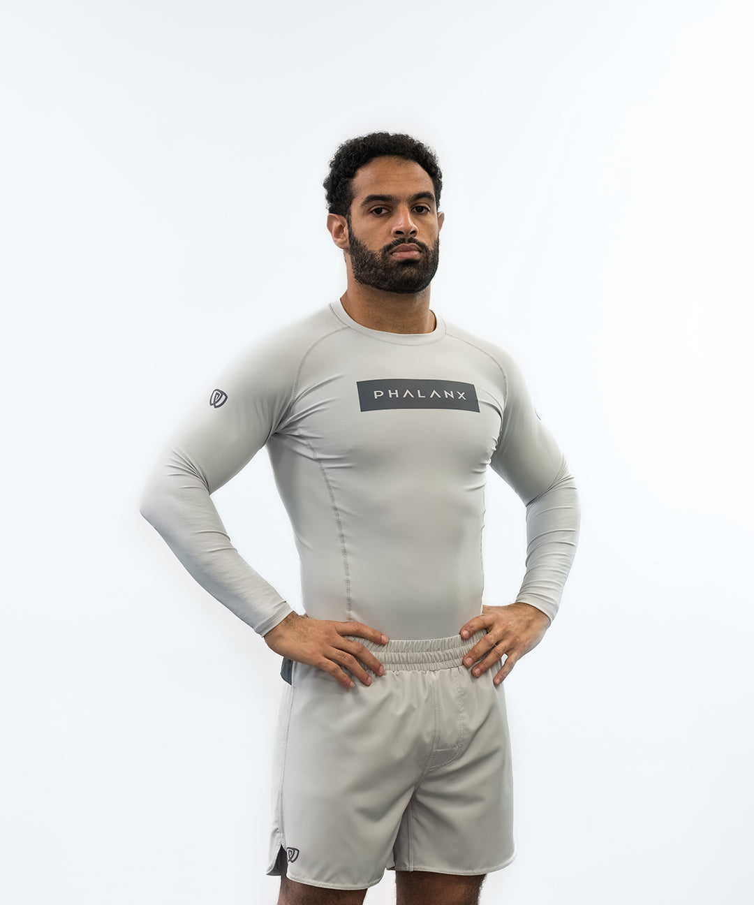 Phalanx Jiu-jitsu BJJ long-sleeve rash guard is perfect for training jiu-jitsu, no-gi grappling, MMA—mixed martial arts, Brazilian Jiu-jitsu, wrestling, and judo. It is also perfect for no-gi JJ or gi jiu-jitsu, and it can be worn at Spartan Race, Tough Mudder, Yoga—all athletics!